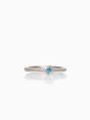 Platin Ring Diamant Sky Blue - Verlobungsring - Geschenk - Handgefertigter Ring - mvh Berlin