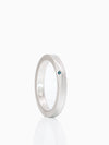 Simple Ring Silber Diamant Blau