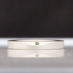 Simple Ring Silber Diamant Grün